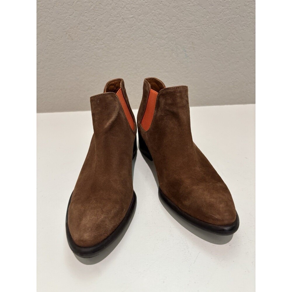 J. Mclaughlin Ashlyn Ankle Boot Brown Leather Suede Toasted Coconut Sz 6.5 $298